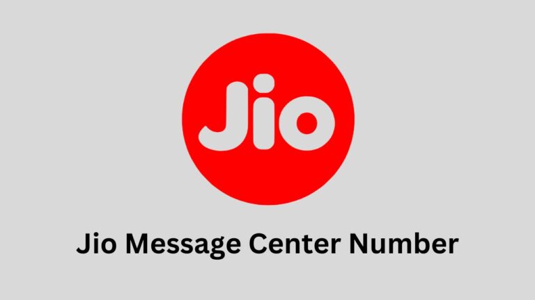 Jio Message Center Number
